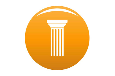 Triangular column icon vector orange
