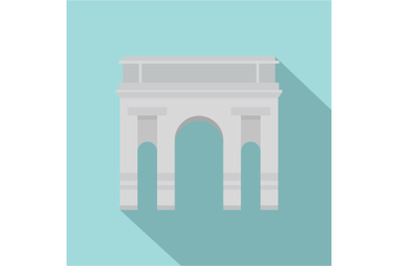 Milan arch icon, flat style