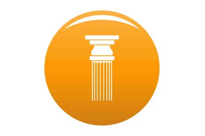 Rectangular column icon vector orange