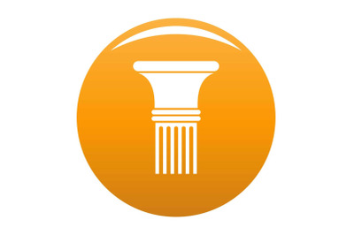 Fluted column icon vector orange