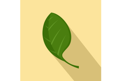 Spinach leaf icon, flat style