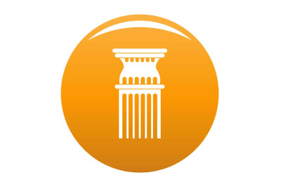Column icon vector orange