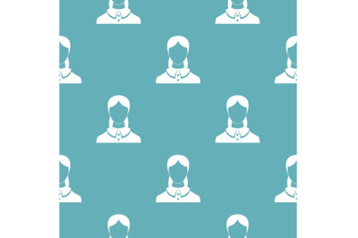New female avatar pattern vector seamless