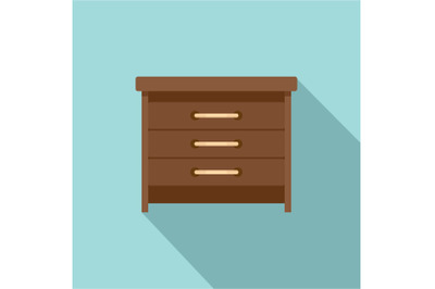 Drawers icon, flat style