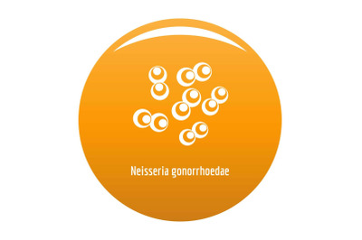 Neisseria gonorrhoedae icon vector orange