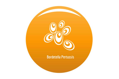 Bordetella pertussis icon vector orange