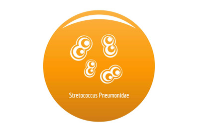 Stretococcus pneumonidae icon vector orange
