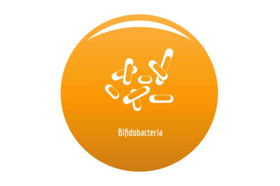 Bifidobacteria icon vector orange