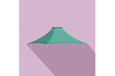 Mint tent icon, flat style