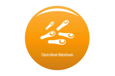 Clostridium botulinum icon vector orange