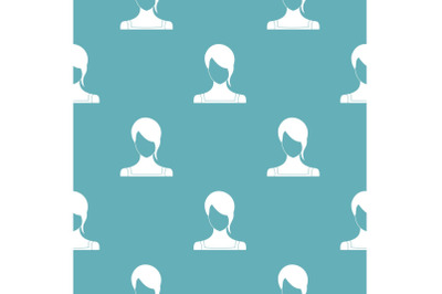 Girl avatar pattern vector seamless