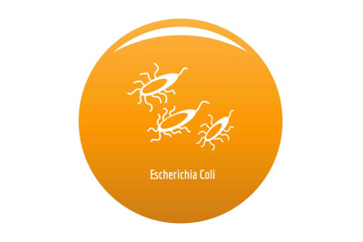 Escherichia Coli icon vector orange