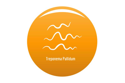 Treponema Pallidum icon vector orange