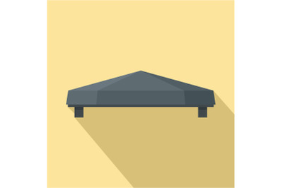 Outdoor tent icon, flat style