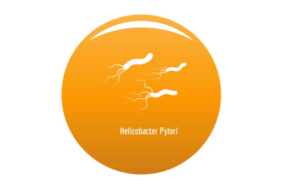 Helicobacter pylory icon vector orange