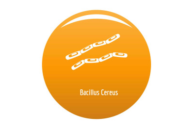 Bacillus cereus icon vector orange