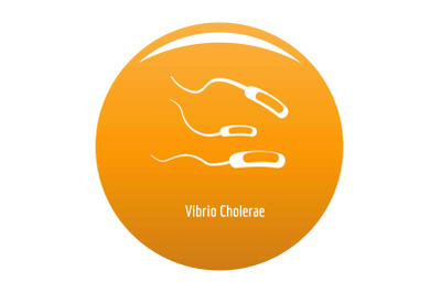 Vibrio Cholerae icon vector orange