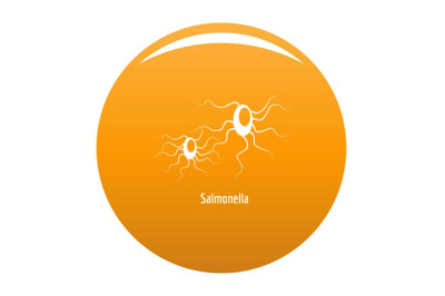 Salmonella icon vector orange