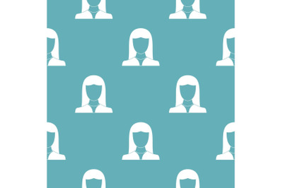 Woman avatar pattern vector seamless