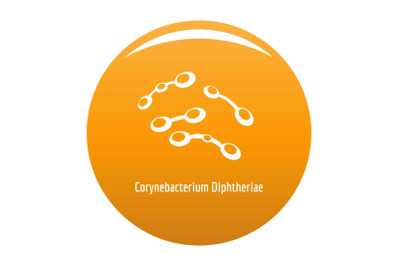 Corynebacterium diphtheriae icon vector orange