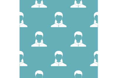 New woman avatar pattern vector seamless
