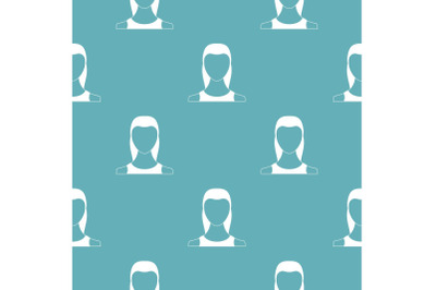 Female avatar pattern vector seamless
