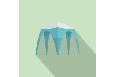 Hight tent icon, flat style