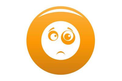 Smile icon vector orange