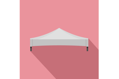 White tent icon, flat style
