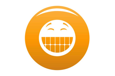 Smile icon vector orange