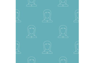 Girl avatar pattern vector seamless
