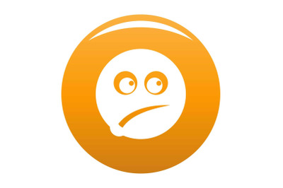 Smile icon vector orange