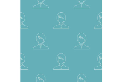 New female avatar pattern vector seamless