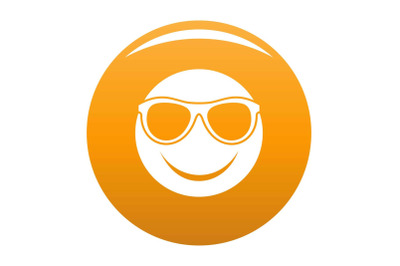 Smile icon vector orange