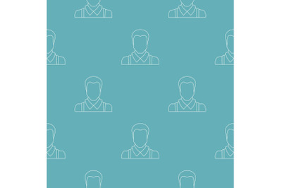 Man avatar pattern vector seamless