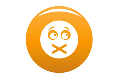 Smile icon vector orange