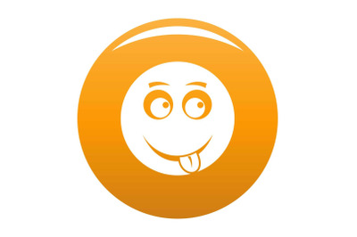 Smile icon vector orange