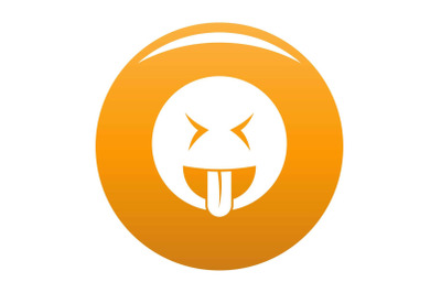 Smile icon vector orange