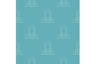 Man avatar pattern vector seamless