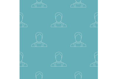 Man avatar pattern vector seamless