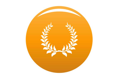 Plant wreath icon vector orange