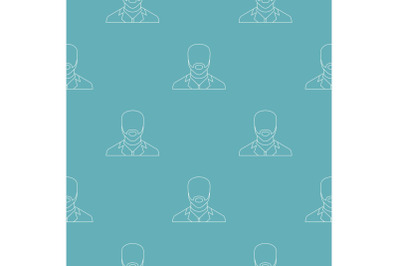 Man avatar pattern vector seamless