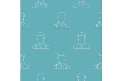 Man avatar pattern vector seamless