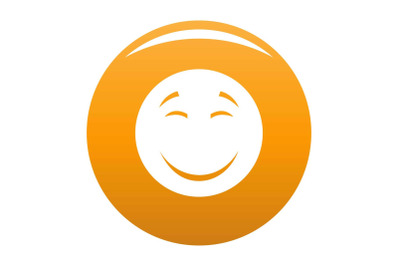 Smile icon vector orange