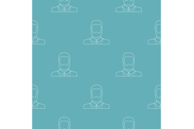 Man avatar pattern vector seamless