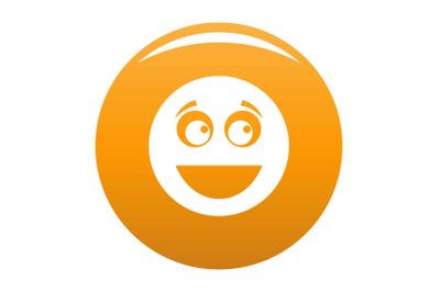 Smile icon vector orange