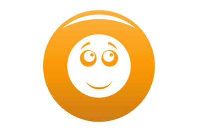 Smile icon vector orange