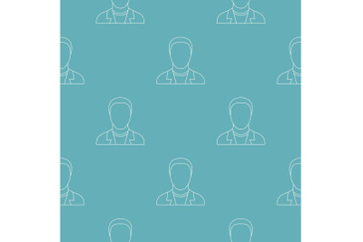 Man avatar pattern vector seamless