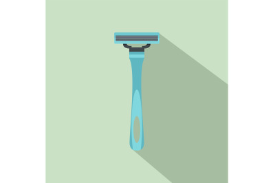 Man razor icon, flat style