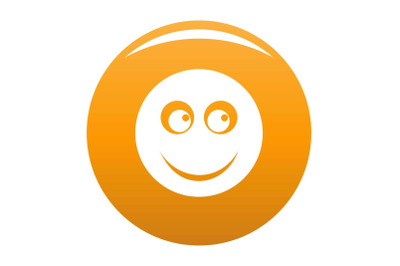 Smile icon vector orange